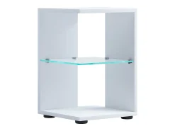 Clearance VCM Mesa lateral & mesa de café Elani Branco A. 45 x L. 30 x P. 30 cm Multicor