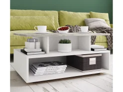 Mesa De Centro*VCM Mesa lateral & mesa de café Esila Óptica branca/concreta Dimensões aprox. A. 40 x L. 80 x P. 50 cm Multicor