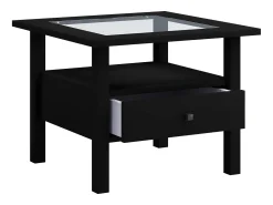 Mesa De Apoio|VCM Mesa lateral & mesa de café Lingis Preto A. 42 x L. 54 x P. 54 cm Multicor