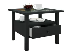Mesa De Apoio|VCM Mesa lateral & mesa de café Lingis Preto A. 42 x L. 54 x P. 54 cm Multicor