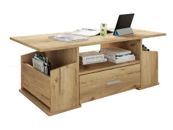Mesa De Apoio*VCM Mesa lateral & mesa de café Junata Carvalho mel A. 44 x L. 110 x P. 52 cm Multicor