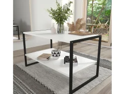 VCM Mesa lateral & mesa de café Insasi Branco A. 50 x L. 90 x P. 50 cm Multicor