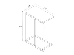 Mesa De Apoio*VCM Mesa lateral & mesa de café Insasi Antracite A. 63 x L. 26 x P. 46 cm Multicor