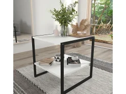 Mesa De Apoio|VCM Mesa lateral & mesa de café Insasi Branco A. 50 x L. 50 x P. 50 cm Multicor