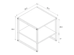 Mesa De Apoio|VCM Mesa lateral & mesa de café Insasi Branco A. 50 x L. 50 x P. 50 cm Multicor