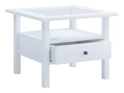 Mesa De Apoio*VCM Mesa lateral & mesa de café Lingis Branco A. 42 x L. 54 x P. 54 cm Multicor