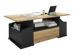 Mesa De Apoio*VCM Mesa lateral & mesa de café Junata Antracite/carvalho mel A. 44 x L. 110 x P. 52 cm Multicor