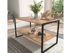 Clearance VCM Mesa lateral & mesa de café Insasi Carvalho mel A. 50 x L. 90 x P. 50 cm Multicor