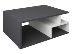 Mesa De Apoio|VCM Mesa lateral & mesa de café Sulas Antracite/branco A. 40 x L. 80 x P. 50 cm Preto / Branco