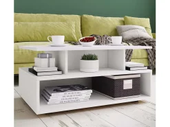 Mesa De Centro|VCM Mesa lateral & mesa de café Esila Branco Dimensões aprox. A. 40 x L. 80 x P. 50 cm Multicor