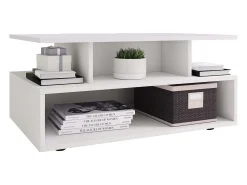 Mesa De Centro|VCM Mesa lateral & mesa de café Esila Branco Dimensões aprox. A. 40 x L. 80 x P. 50 cm Multicor