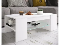 VCM Mesa lateral & mesa de café Tunas Branco A. 35 x L. 100 x P. 50 cm^ Mesa De Apoio