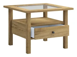 VCM Mesa lateral & mesa de café Lingis Carvalho mel A. 42 x L. 54 x P. 54 cm^ Mesa De Apoio