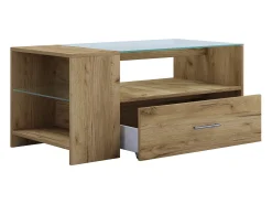 Hot VCM Mesa lateral & mesa de café Tindala Carvalho mel A. 45 x L. 100 x P. 50 cm Multicor