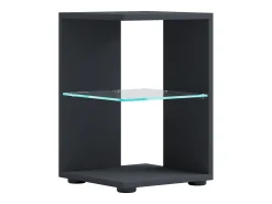 New VCM Mesa lateral & mesa de café Elani Antracite A. 45 x L. 30 x P. 30 cm Multicor