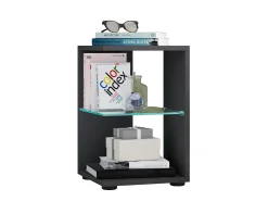 New VCM Mesa lateral & mesa de café Elani Antracite A. 45 x L. 30 x P. 30 cm Multicor