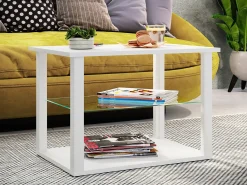 Online VCM Mesa lateral & mesa de café Wanilo Branco A. 45 x L. 65 x P. 45 cm Multicor