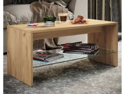 Mesa De Apoio*VCM Mesa lateral & mesa de café Wisal Carvalho mel A. 40 x L. 90 x P. 40 cm Multicor