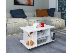Mesa De Apoio|VCM Mesa lateral & mesa de café Findula Branco A. 40 x L. 80 x P. 40 cm Multicor