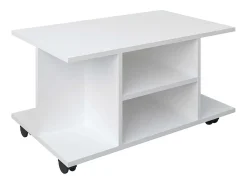 Mesa De Apoio|VCM Mesa lateral & mesa de café Findula Branco A. 40 x L. 80 x P. 40 cm Multicor