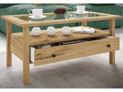 Mesa De Apoio|VCM Mesa lateral & mesa de café Lingis Carvalho mel A. 42 x L. 90 x P. 54 cm Multicor