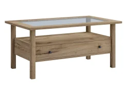 Mesa De Apoio|VCM Mesa lateral & mesa de café Lingis Carvalho mel A. 42 x L. 90 x P. 54 cm Multicor