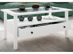 VCM Mesa lateral & mesa de café Lingis Branco A. 42 x L. 90 x P. 54 cm^ Mesa De Apoio