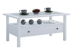 VCM Mesa lateral & mesa de café Lingis Branco A. 42 x L. 90 x P. 54 cm^ Mesa De Apoio
