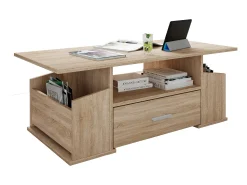VCM Mesa lateral & mesa de café Junata Carvalho Sonoma (Sägerau) A. 44 x L. 110 x P. 52 cm^ Mesa De Apoio