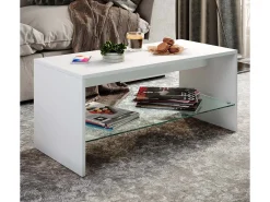 Clearance VCM Mesa lateral & mesa de café Wisal Branco A. 40 x L. 90 x P. 40 cm Multicor