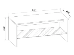 Clearance VCM Mesa lateral & mesa de café Wisal Branco A. 40 x L. 90 x P. 40 cm Multicor