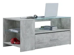 Mesa De Apoio*VCM Mesa lateral & mesa de café Tindala Óptica de concreto A. 45 x L. 100 x P. 50 cm Multicor