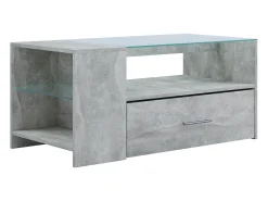 Mesa De Apoio*VCM Mesa lateral & mesa de café Tindala Óptica de concreto A. 45 x L. 100 x P. 50 cm Multicor