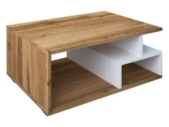 VCM Mesa lateral & mesa de café Sulas Carvalho de mel / Branco A. 40 x L. 80 x P. 50 cm^ Mesa De Apoio