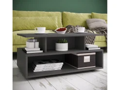 Hot VCM Mesa lateral & mesa de café Esila Antracite Dimensões aprox. A. 40 x L. 80 x P. 50 cm Multicor