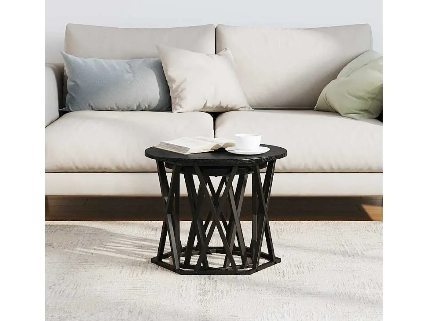 Mesa Lateral 2 pcs Carvalho 50x50x40 cm^ Mesa De Centro