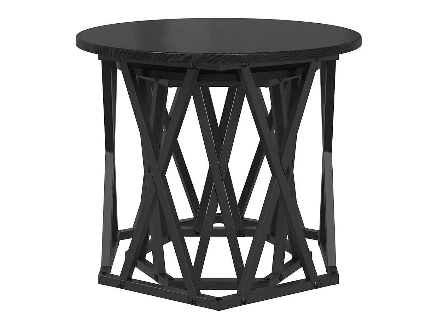 Mesa Lateral 2 pcs Carvalho 50x50x40 cm^ Mesa De Centro
