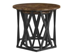 Mesa De Centro| Mesa Lateral 2 pcs Carvalho fumado 50x50x40 cm Castanho