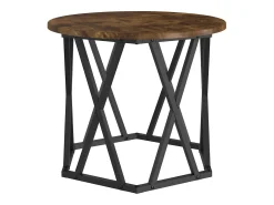 Mesa De Centro| Mesa Lateral 2 pcs Carvalho fumado 50x50x40 cm Castanho