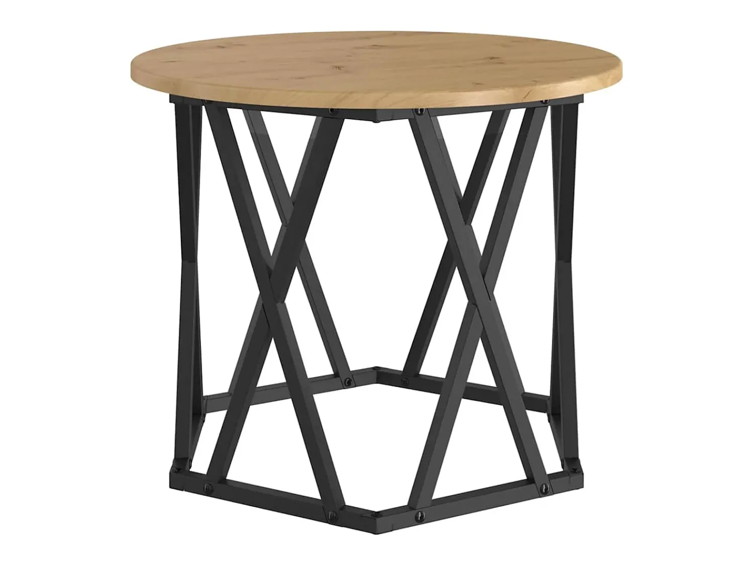 New Mesa Lateral 2 pcs carvalho artisiano 50x50x40 cm Castanho