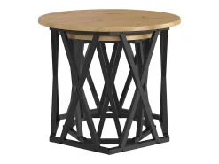 New Mesa Lateral 2 pcs carvalho artisiano 50x50x40 cm Castanho