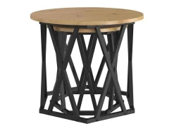 New Mesa Lateral 2 pcs carvalho artisiano 50x50x40 cm Castanho
