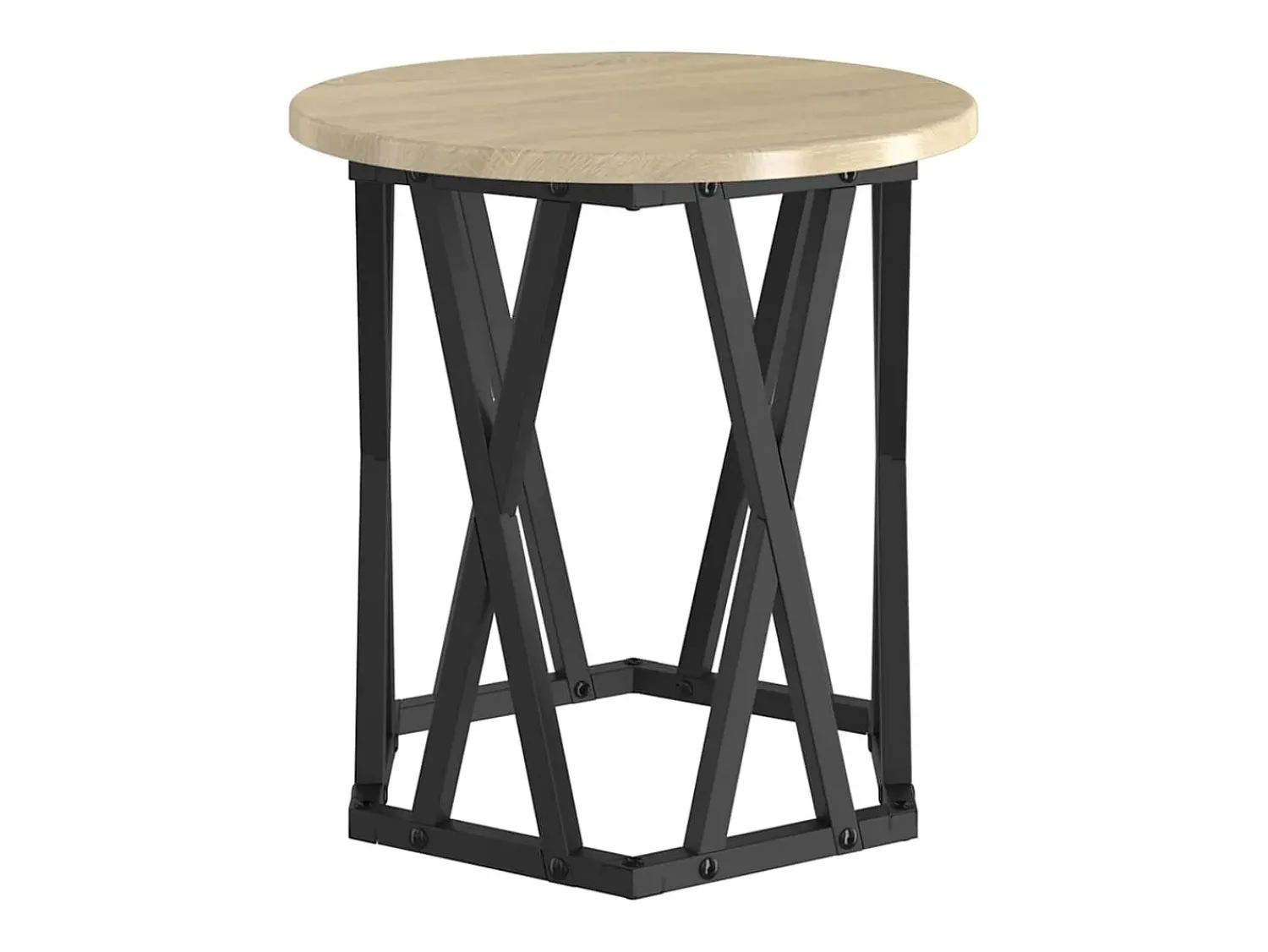Mesa Lateral 2 pcs Carvalho sonoma 50x50x40 cm Castanho