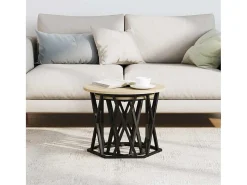 Mesa Lateral 2 pcs Carvalho sonoma 50x50x40 cm Castanho