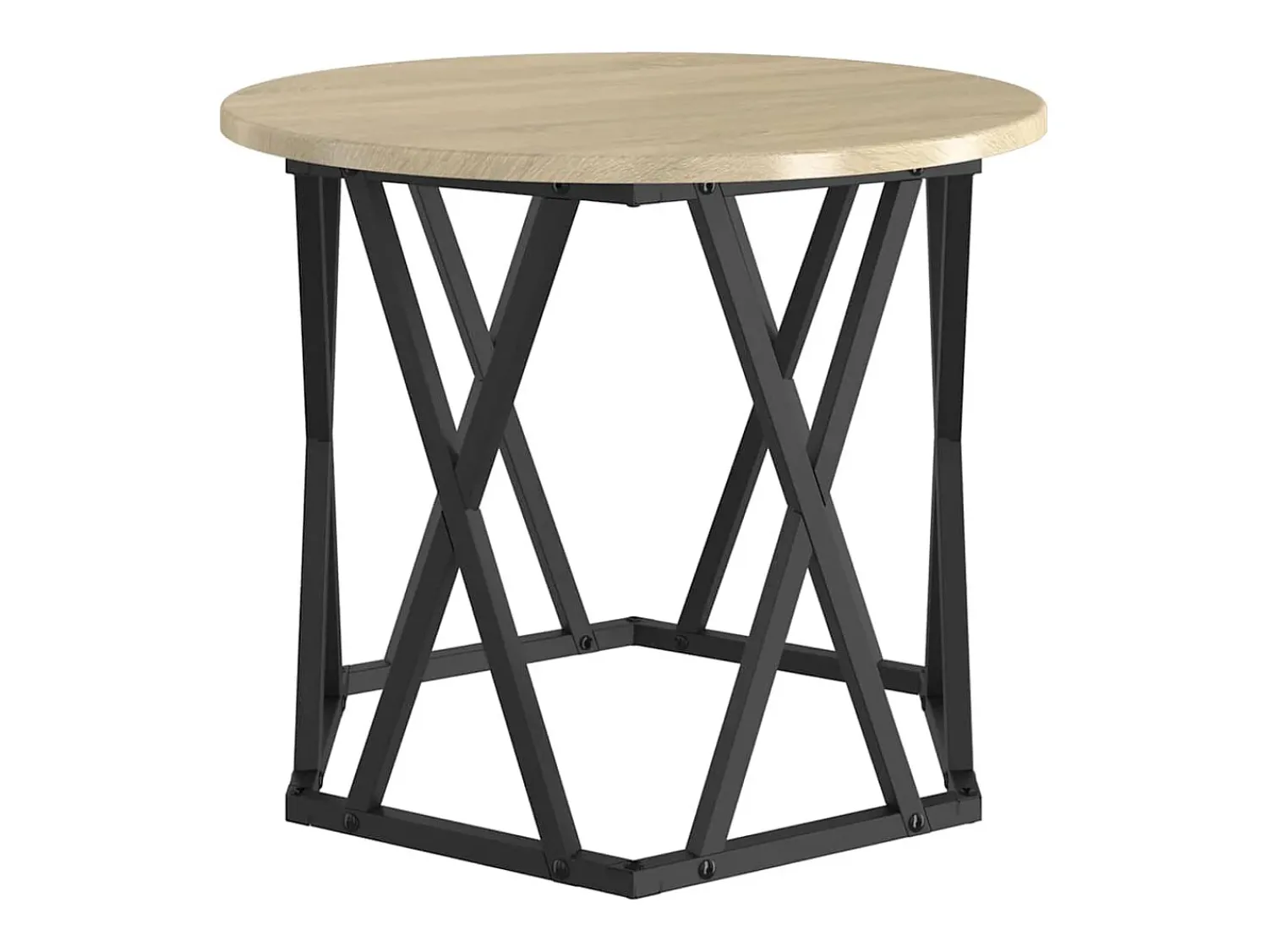 Mesa Lateral 2 pcs Carvalho sonoma 50x50x40 cm Castanho