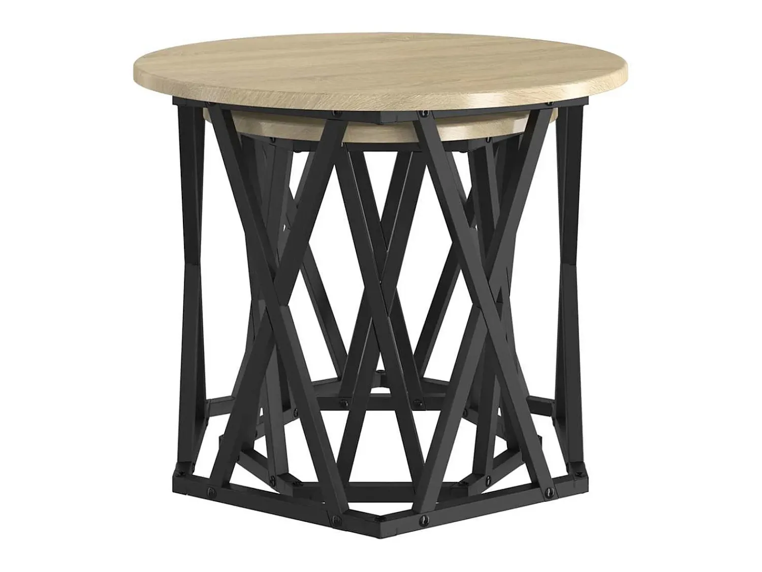 Mesa Lateral 2 pcs Carvalho sonoma 50x50x40 cm Castanho