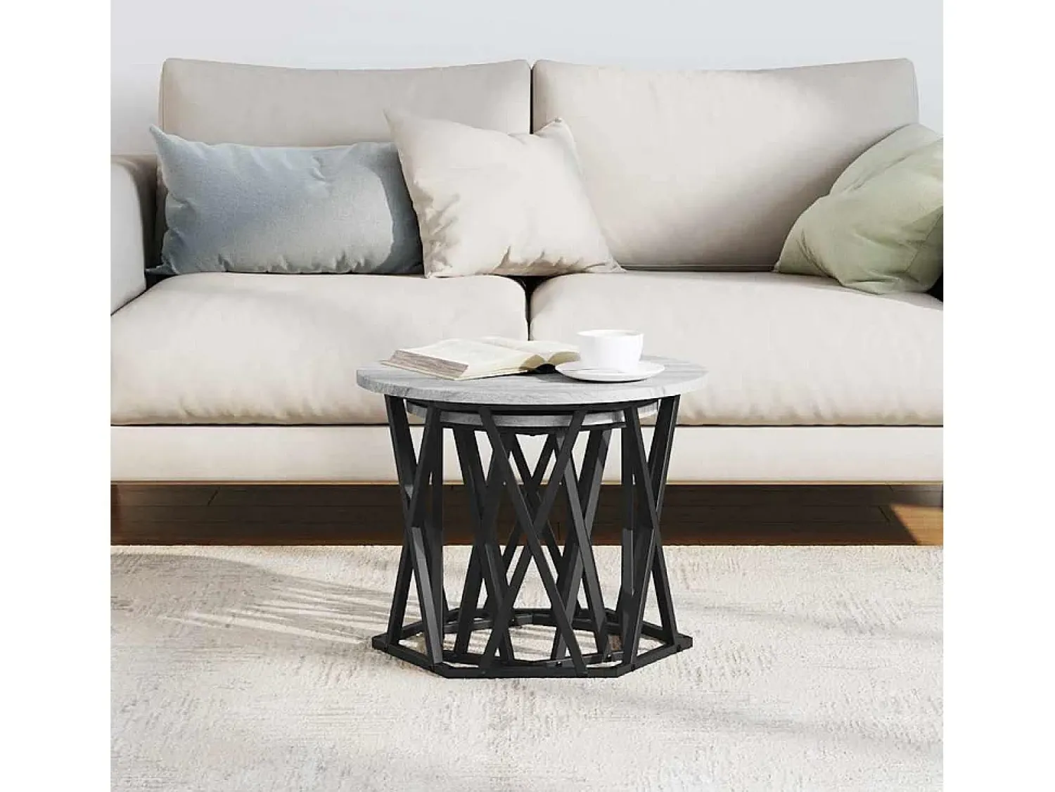 Mesa Lateral 2 pcs Sonoma 50x50x40 cm^ Mesa De Centro