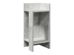 vidaxl Mesa lateral com prateleira 110x50x103 cm cimento^ Mesa De Apoio