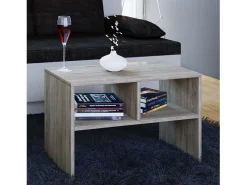 VCM Mesa lateral de madeira | mesa de café lisa | dimensões aprox. A. 40 x L. 63 x P. 30 cm | Mesa de estar | Mesa de centro - Nachto S (Sonoma oak (Sägerau))^ Mesa De Apoio