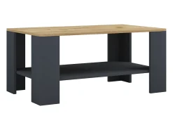 VCM Mesa lateral de madeira | mesa de café lisa | dimensões aprox. A. 55 x L. 90 x P. 41 cm | Mesa de sala de estar | Sofatic - Dalus (antracite / carvalho mel)^ Mesa De Apoio